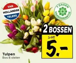 Vomar Voordeelmarkt Tulpen Bos 8 stelen aanbieding