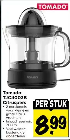Vomar Voordeelmarkt Tomado TJC4003B Citruspers aanbieding