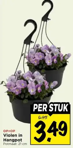 Vomar Voordeelmarkt Violen in Hangpot aanbieding