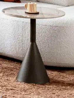 Henders & Hazel Avelli, bijzettafel rond 45 cm - steelbrown + keramiek blad aanbieding