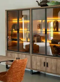 Henders & Hazel Pavarotti, buffet 210 cm - 4-deuren + 4-glasdeuren (+ LED) aanbieding