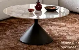 Henders & Hazel Avelli, salontafel rond 90 cm - steelbrown + keramiek blad aanbieding
