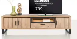 Henders & Hazel Pavarotti, lowboard 210 cm - 3-deuren + 1-lade + 1-niche (+ LED) aanbieding