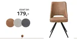 Henders & Hazel Ian, Eetkamerstoel - 180 graden draaibaar - rough off black - knock down - pala - Lichtgrijs aanbieding