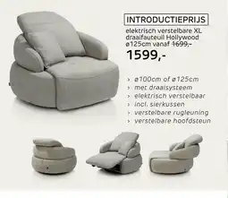 Henders & Hazel Hollywood, Homecinema draaifauteuil xl, met relaxsysteem en verstelbare rug aanbieding