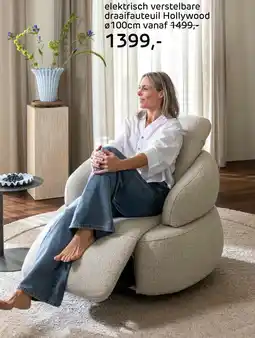 Henders & Hazel Hollywood, Homecinema draaifauteuil, met relaxsysteem en verstelbare rug aanbieding