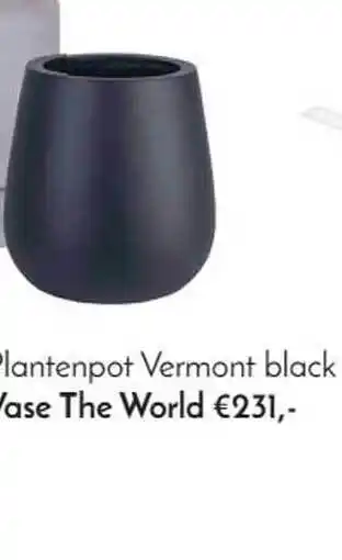 Loods 5 Plantenpot vermont black vase the world aanbieding