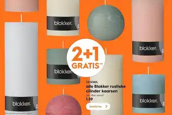 Blokker Alle blokker rustieke cilinder kaarsen aanbieding