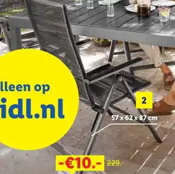 Lidl Livarno set van 2 verstelbare tuinstoelen miami aanbieding