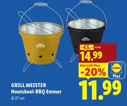 Lidl Grill meister Houtskool-BBQ Emmer aanbieding
