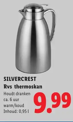 Lidl Silvercrest Rvs thermoskan aanbieding