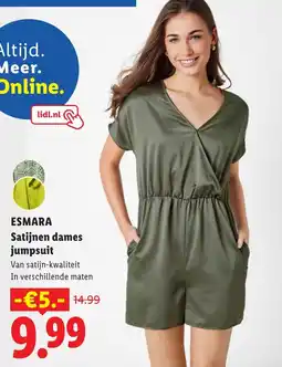 Lidl Esmara satijnen dames jumpsuit aanbieding