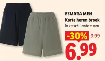 Lidl Esmara men Korte heren broek aanbieding