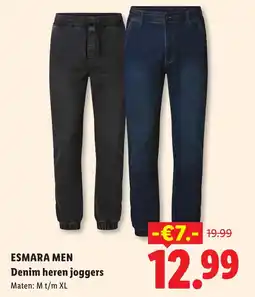 Lidl Esmara men denim heren joggers aanbieding