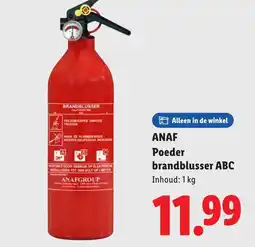 Lidl Anaf Poeder brandblusser ABC aanbieding