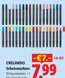 Lidl Crelando Schetsmarkers aanbieding