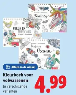 Lidl Kleurboek voor volwassenen aanbieding