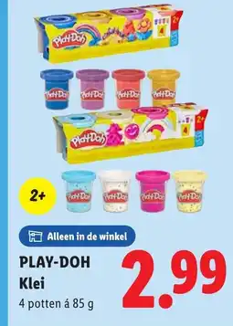 Lidl Play-doh klei 4 potten aanbieding