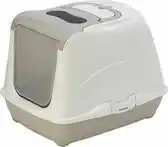 Bol.com Moderna - Kattenbak - Flip cat Large - Warmgrijs/wit - 37,0x39,0x50,0 cm aanbieding