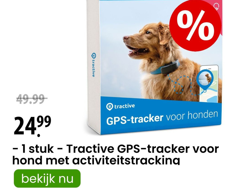 Tractive gpstracker aanbieding bij Zooplus