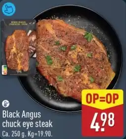 ALDI Black angus chuck eye steak aanbieding