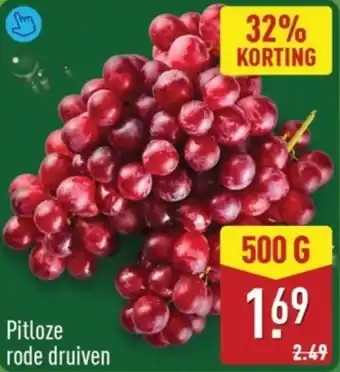 ALDI Pitloze rode druiven aanbieding
