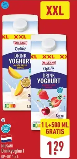 ALDI Milsani drinkyoghurt aanbieding