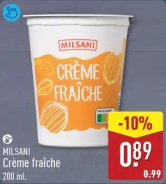ALDI Milsani crème fraîche aanbieding