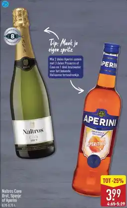 ALDI Naltros Cava Brut Spanje of Aperini aanbieding