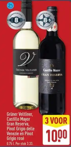 ALDI Grüner veltliner castillo mayor gran reserva, Pinot grigio delle venezie en pinot grigio rosé aanbieding