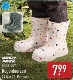 ALDI Disney mickey mouse regenlaarzen aanbieding