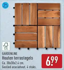 ALDI Gardenline houten terrastegels aanbieding