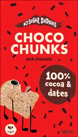Albert Heijn No Sugar Daddies Choco chunks dark chocolate aanbieding