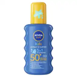 Albert Heijn Nivea Sun Sun kids hydraterende zonnespray spf50 aanbieding