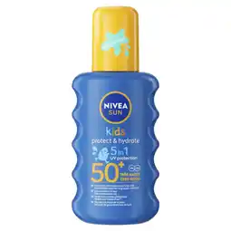 Albert Heijn Nivea Sun Sun kids hydraterende zonnespray spf50 aanbieding