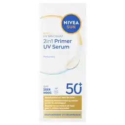 Albert Heijn Nivea Sun 2 in 1 primer daily UV serum spf50+ aanbieding