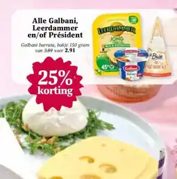 Coop Alle Galbani, Leerdammer en/of Président aanbieding