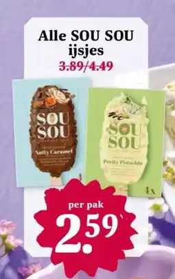 Coop Alle SOU SOU ijsjes aanbieding