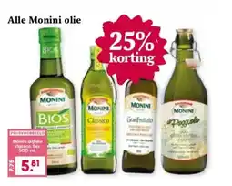 Coop Alle Monini olie aanbieding
