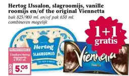 Coop Hertog IJssalon, slagroomijs, vanille roomijs en/of the original Viennetta aanbieding