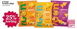 Coop g'woon tortilla chips aanbieding