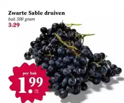 Coop Zwarte Sable druiven aanbieding