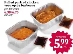 Coop Pulled pork of chicken voor op de barbecue aanbieding