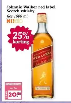 Coop Johnnie Walker red label Scotch whisky aanbieding