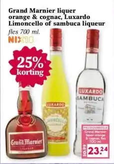 Coop Grand Marnier liquer orange & cognac, Luxardo Limoncello of sambuca liqueur aanbieding