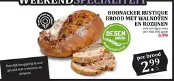 Coop BOONACKER RUSTIQUE BROOD MET WALNOTEN EN ROZIJNEN aanbieding