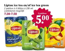 Coop Lipton ice tea en/of ice tea green aanbieding
