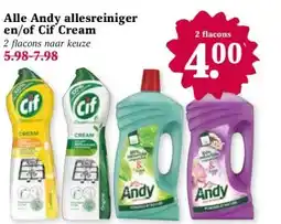 Coop Alle Andy allesreiniger en/of Cif Cream aanbieding