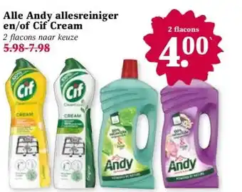 Alle Andy allesreiniger en/of Cif Cream
