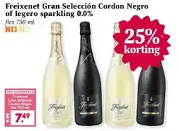 Coop Freixenet Gran Selección Cordon Negro of legero sparkling 0.0% aanbieding